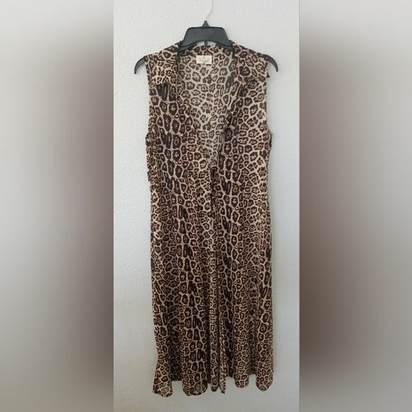 Ember XL Leopord Print Long Bathing Suit Cover Up - Picture 1 of 2